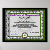Certificate of Empowerment Posters