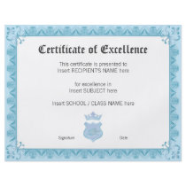 CERTIFICATE OF EXCELLENCE