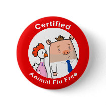 Certified Animal Flu Free Buttons