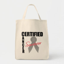 Certified Cancer Survivor - Brain  Cancer Tote Bags