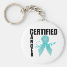 Certified Cancer Survivor - Ovarian Cancer Key Chain
