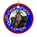 CERTIFIED GOAT LOVER CHRISTMAS ORNAMENT ornaments