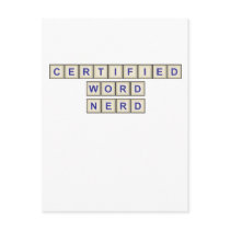 Certified Word Nerd Post Card