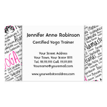 Certified Yoga Teacher or Trainer's Businesscards Business Card Template