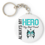 Cervical Cancer Always My Hero My Best Friend keychains