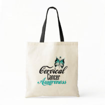 Cervical Cancer Awareness Butterfly Tote Bag