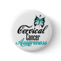 Cervical Cancer Awareness Butterfly buttons
