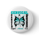 Cervical Cancer Awareness Butterfly buttons