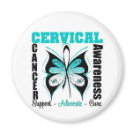 Cervical Cancer Awareness Butterfly magnets