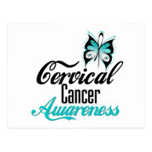 Cervical Cancer Awareness Butterfly Postcard