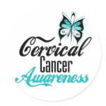 Cervical Cancer Awareness Butterfly stickers