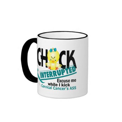 Cervical Cancer Chick Interrupted 2 Coffee Mug by awarenessgifts