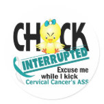 Cervical Cancer Chick Interrupted 2 stickers