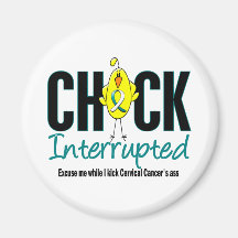 Cervical Cancer Chick Interrupted Refrigerator Magnet
