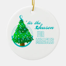 Cervical Cancer Christmas Miracles Christmas Tree Ornament