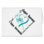 Cervical Cancer Faith Hope Love Butterfly Greeting Cards