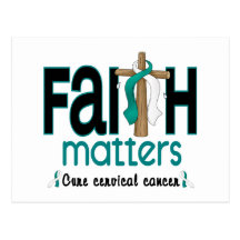 Cervical Cancer Faith Matters Cross 1 Postcards