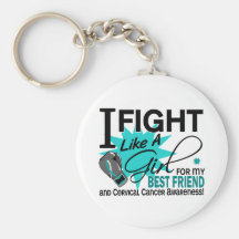 Cervical Cancer Fight Like A Girl Best Friend 11 Key Chain