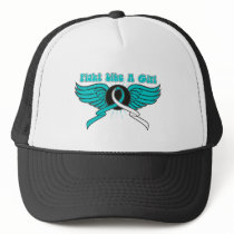 Cervical Cancer Fight Like A Girl Wings Mesh Hats