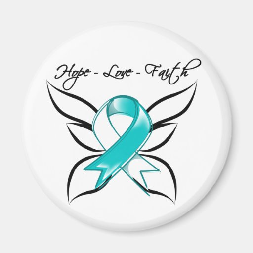 Cervical Cancer Hope Love Faith Fridge Magnets