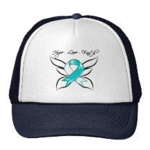 Cervical Cancer Hope Love Faith Hat
