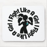 Cervical Cancer I Fight Like A Girl Pose Mouse Pads