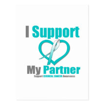 Cervical Cancer I Support My Partner Postcards