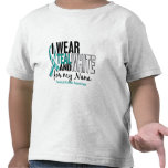 CERVICAL CANCER I Wear Teal & White For My Nana 10 Tshirt