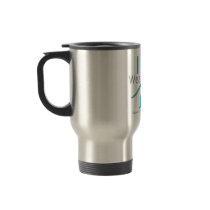 Cervical Cancer I Wear Teal & White Sister Mugs