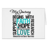 Cervical Cancer My Journey Begins With FAITH Greeting Card