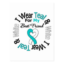 Cervical Cancer Ribbon For My Best Friend Postcards