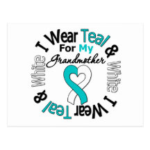 Cervical Cancer Ribbon For My Grandmother Post Cards