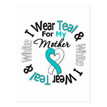 Cervical Cancer Ribbon For My Mother Post Card