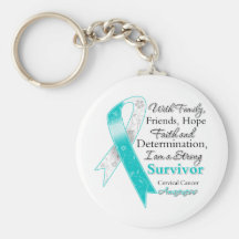 Cervical Cancer Support Strong Survivor Key Chains