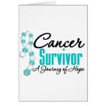 Cervical Cancer Survivor Awareness Journey Ribbon Card