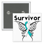 Cervical Cancer Survivor Tribal Butterfly Pins
