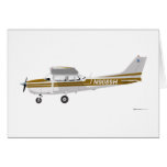 Cessna 172 Skyhawk Brown Greeting Card