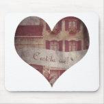 "C'est la vie!" Heart Mousepads