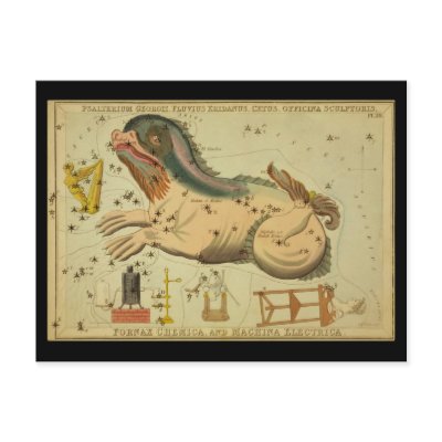 Cetus, Fornax Chemica, Machina Electrica, etcetera Post Card by ZephyrusBooks