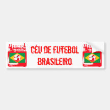 céu de futebol brasileiro bumper sticker