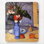 Cezanne painting Still Life With Blue Vase art mousepads