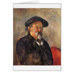 Cezanne - Self portrait with Barett cards