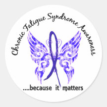 CFS Chronic Fatigue Syndrome Butterfly Stickers