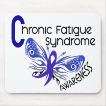 CFS Chronic Fatigue Syndrome Tattoo Butterfly Mouse Pad