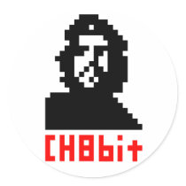 CH8bit Round Stickers