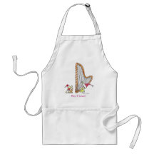 CH-004 Christmas Harp Apron
