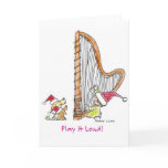 CH-004 Christmas Harp Card
