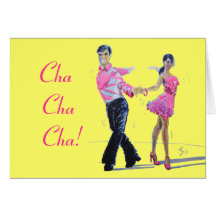 Cha Cha Cha Ballroom Dancing Greeting Cards