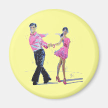Cha Cha Cha Ballroom Dancing Refrigerator Magnets