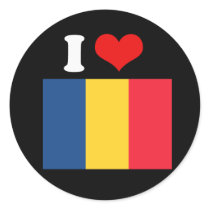 Chad Flag Round Stickers